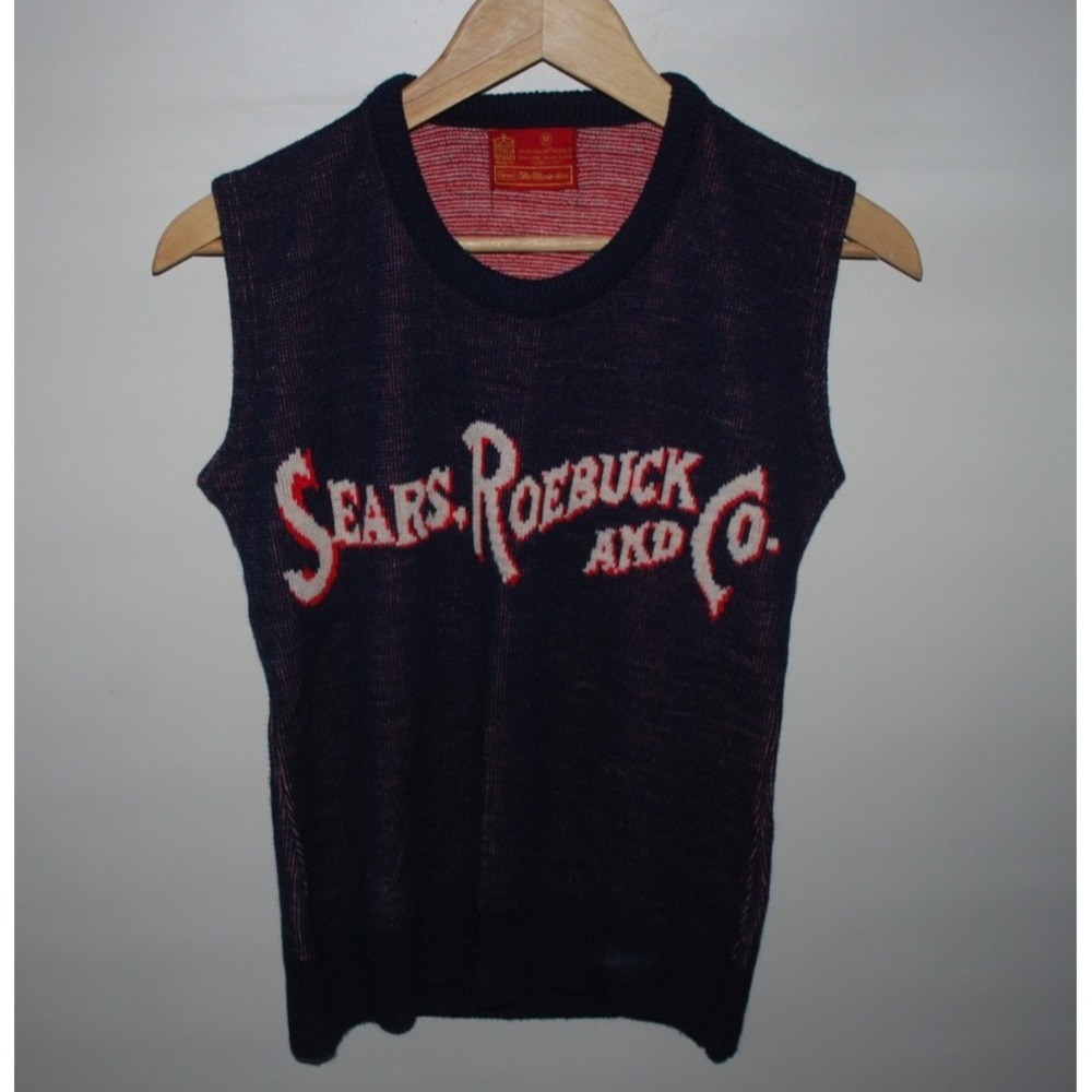 Vintage Sears & Roebuck Men's Sweater Vest Medium Tank – Used